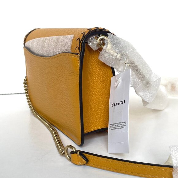 Coach Tabby Chain Clutch Braided Buttercup Leather CJ863 Crossbody Chain ORGPKG - Picture 10 of 14